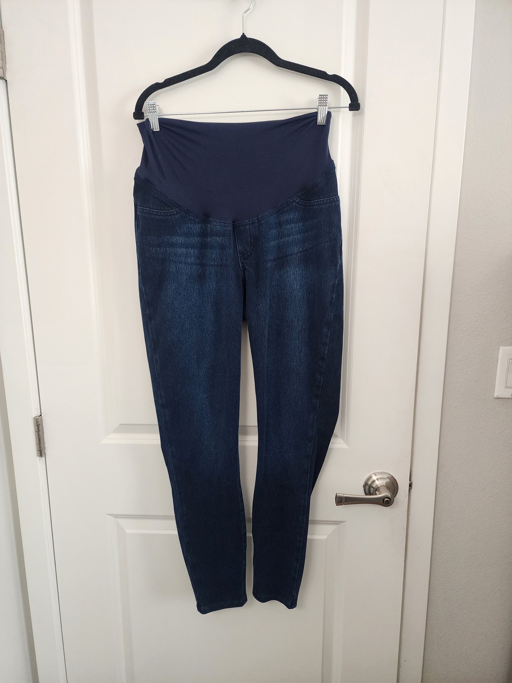SPANX Navy Overband Maternity Jeggings
